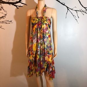 TRES CHIC Flower Halter Dress